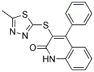 3-[(5-METHYL-1,3,4-THIADIAZOL-2-YL)THIO]-4-PHENYLQUINOLIN-2(1H)-ONE Struktur