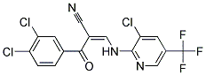 2-((3,4-DICHLOROPHENYL)CARBONYL)-3-((3-CHLORO-5-(TRIFLUOROMETHYL)(2-PYRIDYL))AMINO)PROP-2-ENENITRILE Struktur