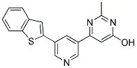 6-[5-(1-BENZOTHIEN-2-YL)PYRIDIN-3-YL]-2-METHYLPYRIMIDIN-4-OL Struktur