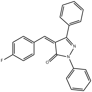 4-[(Z)-(4-FLUOROPHENYL)METHYLIDENE]-1,3-DIPHENYL-1H-PYRAZOL-5-ONE Struktur