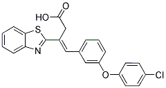 3-BENZOTHIAZOL-2-YL-4-[3-(4-CHLORO-PHENOXY)-PHENYL]-BUT-3-ENOIC ACID Struktur