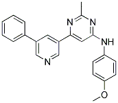 N-(4-METHOXYPHENYL)-2-METHYL-6-(5-PHENYLPYRIDIN-3-YL)PYRIMIDIN-4-AMINE Struktur