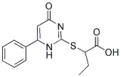 2-[(4-OXO-6-PHENYL-1,4-DIHYDROPYRIMIDIN-2-YL)THIO]BUTANOIC ACID Struktur