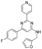 6-(4-FLUOROPHENYL)-N-(2-FURYLMETHYL)-2-PYRIDIN-4-YLPYRIMIDIN-4-AMINE Struktur