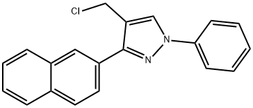 4-(CHLOROMETHYL)-3-(2-NAPHTHYL)-1-PHENYL-1H-PYRAZOLE Struktur