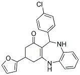 11-(4-CHLOROPHENYL)-3-(2-FURYL)-2,3,4,5,10,11-HEXAHYDRO-1H-DIBENZO[B,E][1,4]DIAZEPIN-1-ONE Struktur