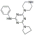 N-PHENYL-4-PIPERAZIN-1-YL-6-PYRROLIDIN-1-YL-1,3,5-TRIAZIN-2-AMINE Struktur