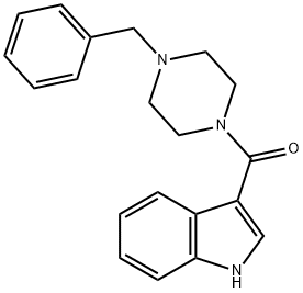 (4-BENZYLPIPERAZINO)(1H-INDOL-3-YL)METHANONE Struktur