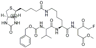 Z-VAL-LYS(BIOTIN)-ASP(OME)-FLUOROMETHYLKETONE Struktur