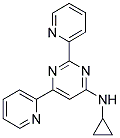 N-CYCLOPROPYL-2,6-DIPYRIDIN-2-YLPYRIMIDIN-4-AMINE Struktur