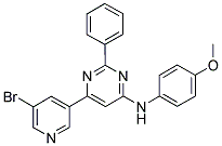 6-(5-BROMOPYRIDIN-3-YL)-N-(4-METHOXYPHENYL)-2-PHENYLPYRIMIDIN-4-AMINE Struktur