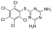 6-PENTACHLOROPHENYLSULFANYL-[1,3,5]TRIAZINE-2,4-DIAMINE Struktur