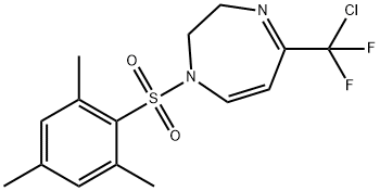 5-[CHLORO(DIFLUORO)METHYL]-1-(MESITYLSULFONYL)-2,3-DIHYDRO-1H-1,4-DIAZEPINE Struktur