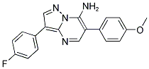 3-(4-FLUOROPHENYL)-6-(4-METHOXYPHENYL)PYRAZOLO[1,5-A]PYRIMIDIN-7-AMINE Struktur