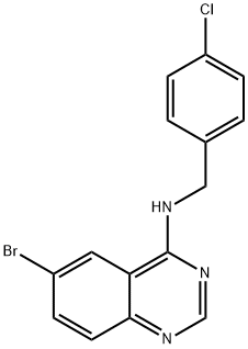 6-BROMO-N-(4-CHLOROBENZYL)-4-QUINAZOLINAMINE Struktur