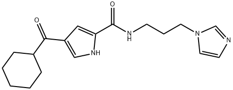 4-(CYCLOHEXYLCARBONYL)-N-[3-(1H-IMIDAZOL-1-YL)PROPYL]-1H-PYRROLE-2-CARBOXAMIDE Struktur