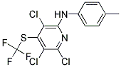 3,5,6-TRICHLORO-N-(4-METHYLPHENYL)-4-[(TRIFLUOROMETHYL)THIO]PYRIDIN-2-AMINE Struktur