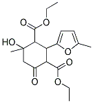 DIETHYL 4-HYDROXY-4-METHYL-2-(5-METHYL-2-FURYL)-6-OXOCYCLOHEXANE-1,3-DICARBOXYLATE Struktur