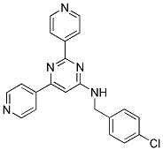 N-(4-CHLOROBENZYL)-2,6-DIPYRIDIN-4-YLPYRIMIDIN-4-AMINE Struktur