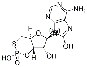 8-HYDROXYADENOSINE-3',5'-MONOPHOSPHOROTHIOATE, RP-ISOMER Struktur