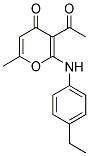 3-ACETYL-2-(4-ETHYL-PHENYLAMINO)-6-METHYL-PYRAN-4-ONE Struktur