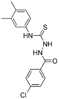 2-(4-CHLOROBENZOYL)-N-(3,4-DIMETHYLPHENYL)HYDRAZINECARBOTHIOAMIDE Struktur