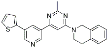 2-[2-METHYL-6-(5-THIEN-2-YLPYRIDIN-3-YL)PYRIMIDIN-4-YL]-1,2,3,4-TETRAHYDROISOQUINOLINE Struktur