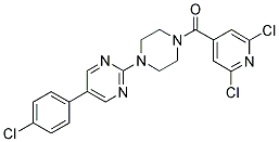 1-[5-(4-CHLOROPHENYL)PYRIMIDIN-2-YL]-4-[(2,6-DICHLOROPYRIDIN-4-YL)CARBONYL]PIPERAZINE Struktur