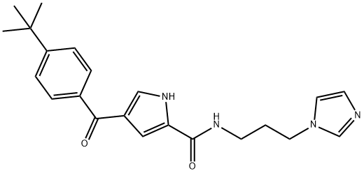 4-[4-(TERT-BUTYL)BENZOYL]-N-[3-(1H-IMIDAZOL-1-YL)PROPYL]-1H-PYRROLE-2-CARBOXAMIDE Struktur