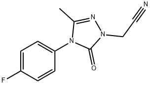 2-[4-(4-FLUOROPHENYL)-3-METHYL-5-OXO-4,5-DIHYDRO-1H-1,2,4-TRIAZOL-1-YL]ACETONITRILE Struktur