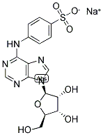 4-[(9-BETA-D-RIBOFURANOSYL-9H-PURIN-6-YL)AMINO]-BENZENESULFONIC ACID SODIUM Struktur