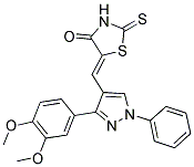 5-((Z)-[3-(3,4-DIMETHOXYPHENYL)-1-PHENYL-1H-PYRAZOL-4-YL]METHYLIDENE)-2-THIOXO-1,3-THIAZOLAN-4-ONE Struktur