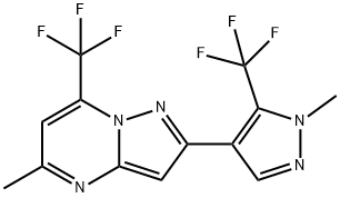 5-METHYL-2-[1-METHYL-5-(TRIFLUOROMETHYL)-1H-PYRAZOL-4-YL]-7-(TRIFLUOROMETHYL)PYRAZOLO[1,5-A]PYRIMIDINE Struktur