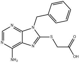 [(6-AMINO-9-BENZYL-9H-PURIN-8-YL)THIO]ACETIC ACID Struktur