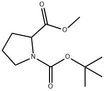 ピロリジン-1,2-ニカルボン酸1-TERT-ブチル2-メチル 化學(xué)構(gòu)造式