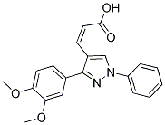 (Z)-3-[3-(3,4-DIMETHOXYPHENYL)-1-PHENYL-1H-PYRAZOL-4-YL]-2-PROPENOIC ACID Struktur