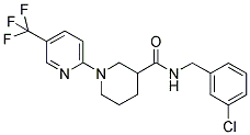 N-(3-CHLOROBENZYL)-1-(5-(TRIFLUOROMETHYL)PYRIDIN-2-YL)PIPERIDINE-3-CARBOXAMIDE Struktur