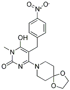 4-(1,4-DIOXA-8-AZA-SPIRO[4.5]DEC-8-YL)-6-HYDROXY-1-METHYL-5-(4-NITRO-BENZYL)-1H-PYRIMIDIN-2-ONE Struktur