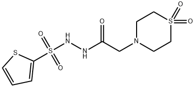 N'-[2-(1,1-DIOXO-1LAMBDA6,4-THIAZINAN-4-YL)ACETYL]-2-THIOPHENESULFONOHYDRAZIDE Struktur