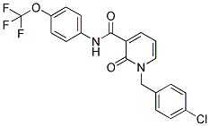 N-[4-(TRIFLUOROMETHOXY)PHENYL]-1-(4-CHLOROBENZYL)-2-PYRIDONE-3-CARBOXAMIDE Struktur