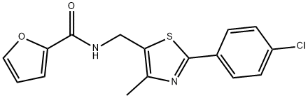 N-([2-(4-CHLOROPHENYL)-4-METHYL-1,3-THIAZOL-5-YL]METHYL)-2-FURAMIDE Struktur