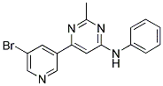 6-(5-BROMOPYRIDIN-3-YL)-2-METHYL-N-PHENYLPYRIMIDIN-4-AMINE Struktur