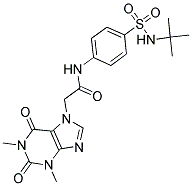 N-(4-(N-TERT-BUTYLSULFAMOYL)PHENYL)-2-(1,3-DIMETHYL-2,6-DIOXO-1,2,3,6-TETRAHYDROPURIN-7-YL)ACETAMIDE Struktur