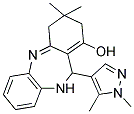 11-(1,5-DIMETHYL-1H-PYRAZOL-4-YL)-3,3-DIMETHYL-3,4,10,11-TETRAHYDRO-2H-DIBENZO[B,E][1,4]DIAZEPIN-1-OL Struktur