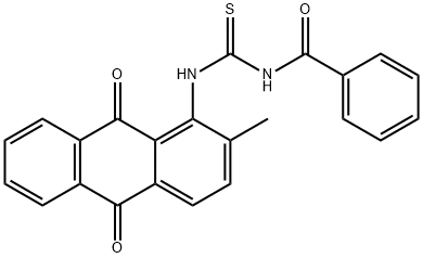 N-BENZOYL-N'-(2-METHYL-9,10-DIOXO-9,10-DIHYDRO-1-ANTHRACENYL)THIOUREA Struktur