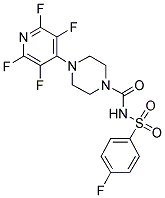 N-[(4-FLUOROPHENYL)SULFONYL]-4-(2,3,5,6-TETRAFLUOROPYRIDIN-4-YL)PIPERAZINE-1-CARBOXAMIDE Struktur