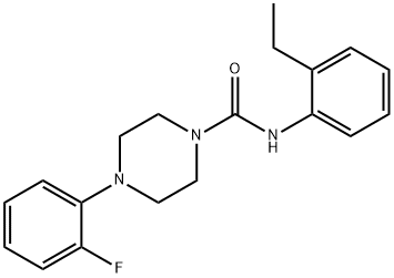 N-(2-ETHYLPHENYL)(4-(2-FLUOROPHENYL)PIPERAZINYL)FORMAMIDE Struktur