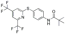 N-(TERT-BUTYLCARBONYL)-4-[4,6-BIS(TRIFLUOROMETHYL)PYRIDIN-2-YLTHIO]ANILINE Struktur