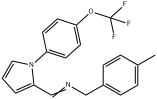 (4-METHYLPHENYL)-N-((E)-(1-[4-(TRIFLUOROMETHOXY)PHENYL]-1H-PYRROL-2-YL)METHYLIDENE)METHANAMINE Struktur