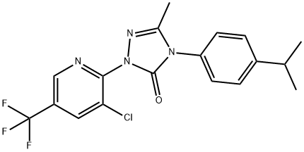 2-[3-CHLORO-5-(TRIFLUOROMETHYL)-2-PYRIDINYL]-4-(4-ISOPROPYLPHENYL)-5-METHYL-2,4-DIHYDRO-3H-1,2,4-TRIAZOL-3-ONE Struktur